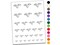 Swan Artsy Contour Line Temporary Tattoo Water Resistant Fake Body Art Set Collection